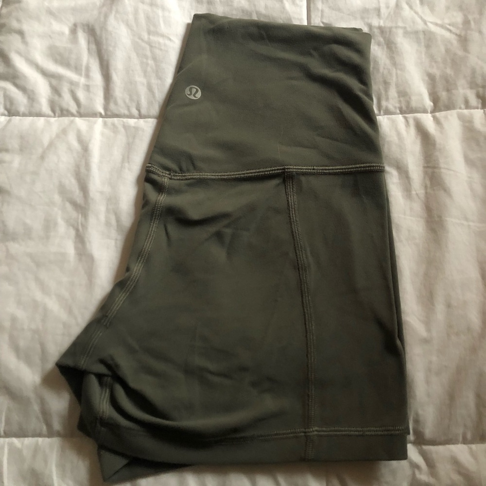 Green lululemon align shorts